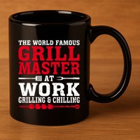 The The Myth The Grill Master Grillmaster Bbq Gift 11oz C Handle Ceramic Mug