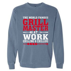 The The Myth The Grill Master Grillmaster Bbq Gift Garment-Dyed Sweatshirt