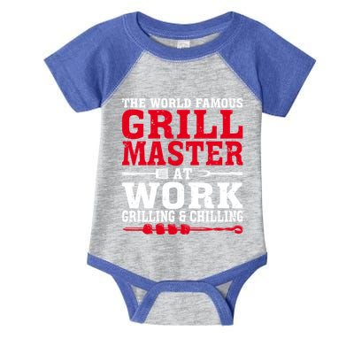The The Myth The Grill Master Grillmaster Bbq Gift Infant Baby Jersey Bodysuit