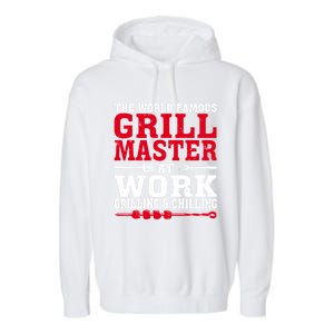 The The Myth The Grill Master Grillmaster Bbq Gift Garment-Dyed Fleece Hoodie