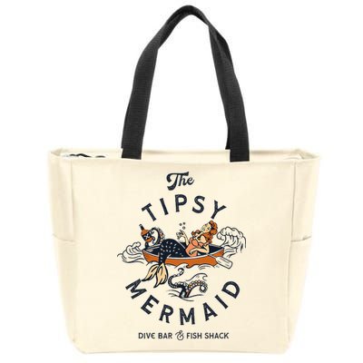 The Tipsy Mermaid Dive Bar & Fish Shack Zip Tote Bag
