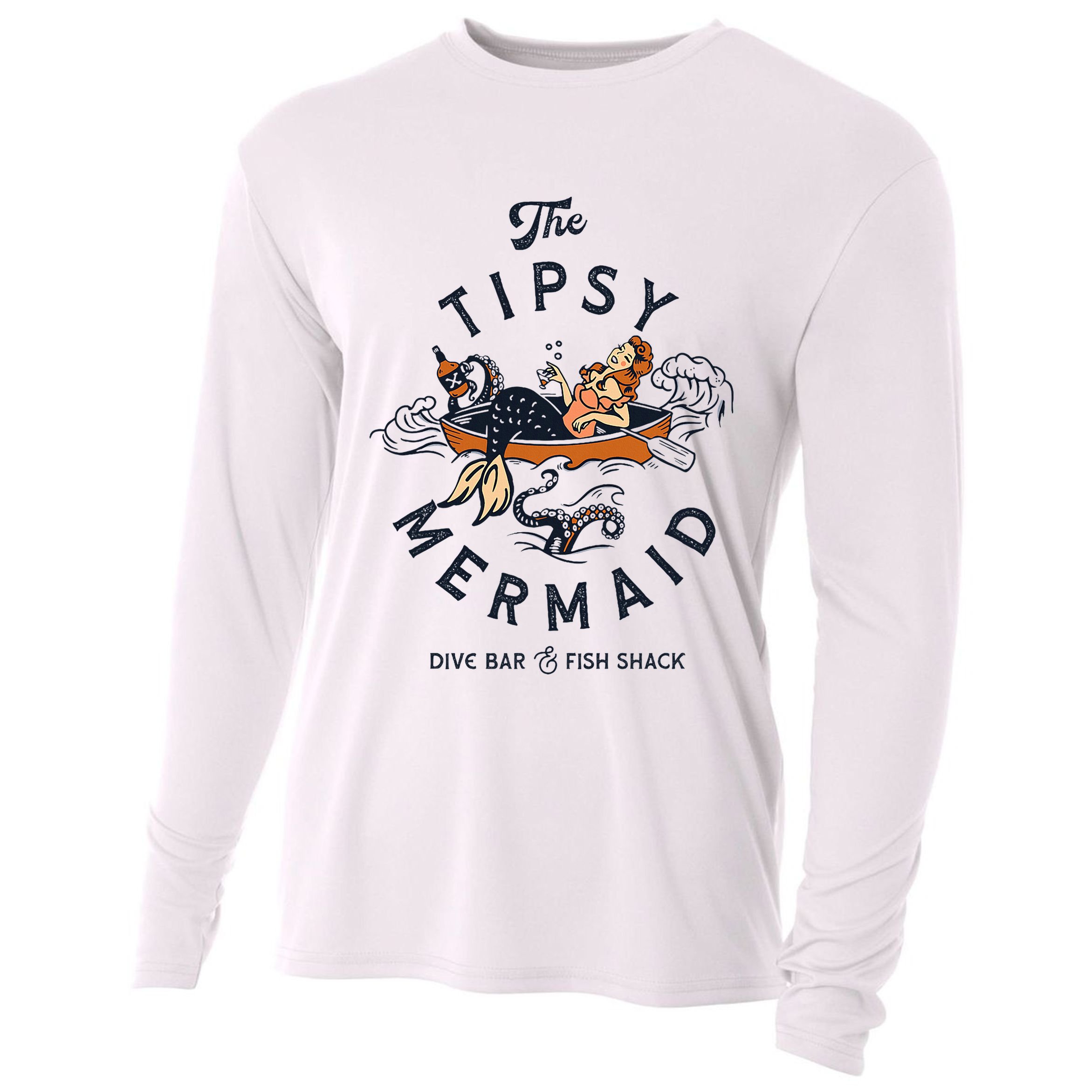 The Tipsy Mermaid Dive Bar & Fish Shack Cooling Performance Long Sleeve Crew