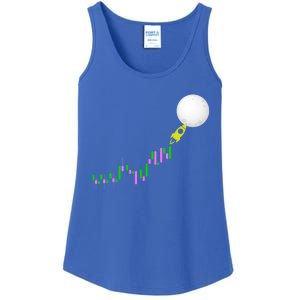 To The Moon Uptrend Trader Funny Gift Ladies Essential Tank