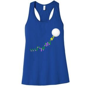 To The Moon Uptrend Trader Funny Gift Women's Racerback Tank