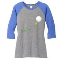 To The Moon Uptrend Trader Funny Gift Women's Tri-Blend 3/4-Sleeve Raglan Shirt