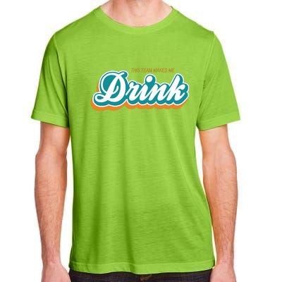 This Team Make Me Drink Miami Football Adult ChromaSoft Performance T-Shirt