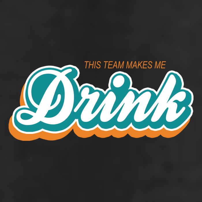 This Team Make Me Drink Miami Football 7 Panel Mesh Trucker Snapback Hat