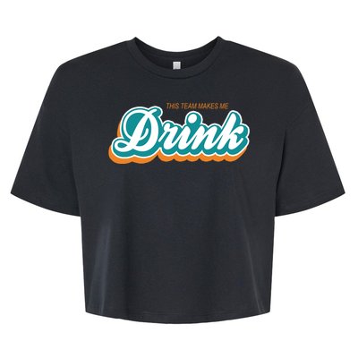 This Team Make Me Drink Miami Football Bella+Canvas Jersey Crop Tee