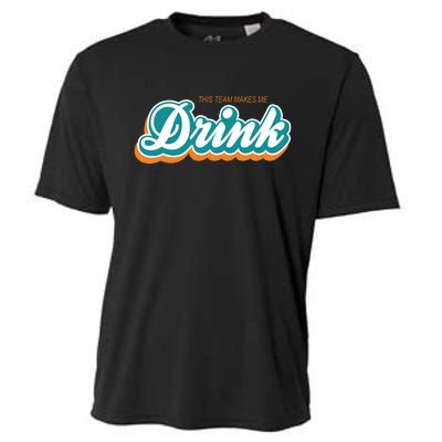 This Team Make Me Drink Miami Football Cooling Performance Crew T-Shirt