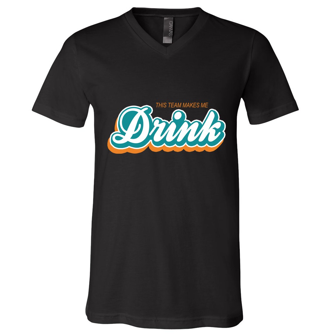 This Team Make Me Drink Miami Football V-Neck T-Shirt