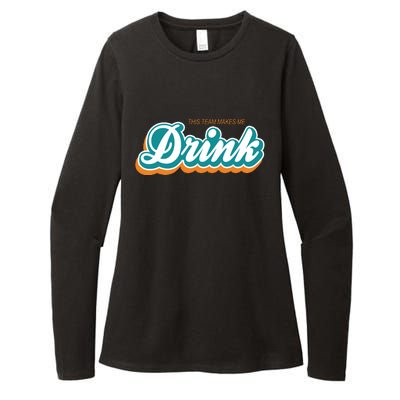 This Team Make Me Drink Miami Football Womens CVC Long Sleeve Shirt