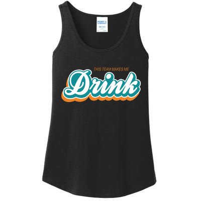 This Team Make Me Drink Miami Football Ladies Essential Tank