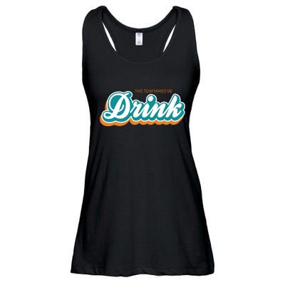 This Team Make Me Drink Miami Football Ladies Essential Flowy Tank