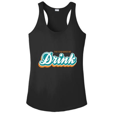 This Team Make Me Drink Miami Football Ladies PosiCharge Competitor Racerback Tank