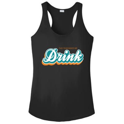 This Team Make Me Drink Miami Football Ladies PosiCharge Competitor Racerback Tank