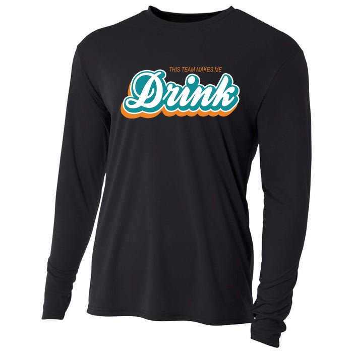 This Team Make Me Drink Miami Football Cooling Performance Long Sleeve Crew