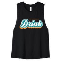 This Team Make Me Drink Miami Football Women's Racerback Cropped Tank