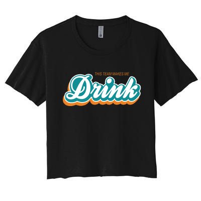 This Team Make Me Drink Miami Football Women's Crop Top Tee