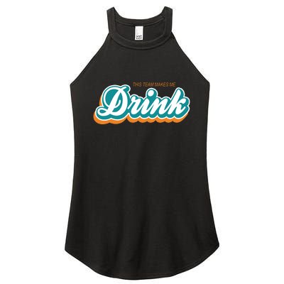 This Team Make Me Drink Miami Football Women's Perfect Tri Rocker Tank