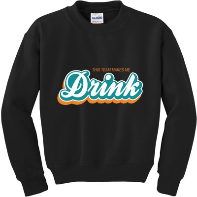 This Team Make Me Drink Miami Football Kids Sweatshirt