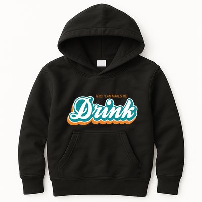 This Team Make Me Drink Miami Football Kids Hoodie