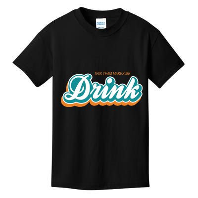 This Team Make Me Drink Miami Football Kids T-Shirt