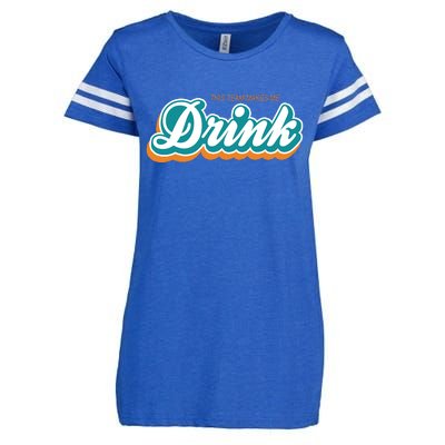 This Team Make Me Drink Miami Football Enza Ladies Jersey Football T-Shirt