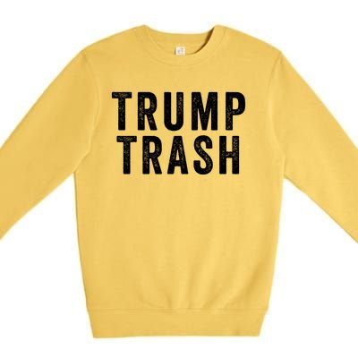 Trump Trash Maga Garbage Truck Proud Garbage American Trump Vance 2024 Premium Crewneck Sweatshirt