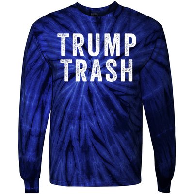 Trump Trash Maga Garbage Truck Proud Garbage American Trump Vance 2024 Tie-Dye Long Sleeve Shirt