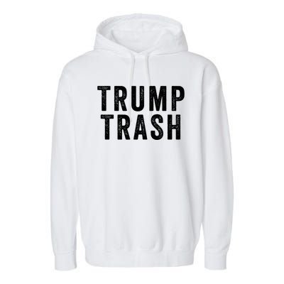 Trump Trash Maga Garbage Truck Proud Garbage American Trump Vance 2024 Garment-Dyed Fleece Hoodie