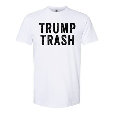 Trump Trash Maga Garbage Truck Proud Garbage American Trump Vance 2024 Softstyle CVC T-Shirt