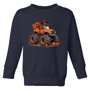 Thanksgiving Turkey Monster Truck Toddler Sweatshirt