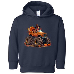 Thanksgiving Turkey Monster Truck Toddler Hoodie