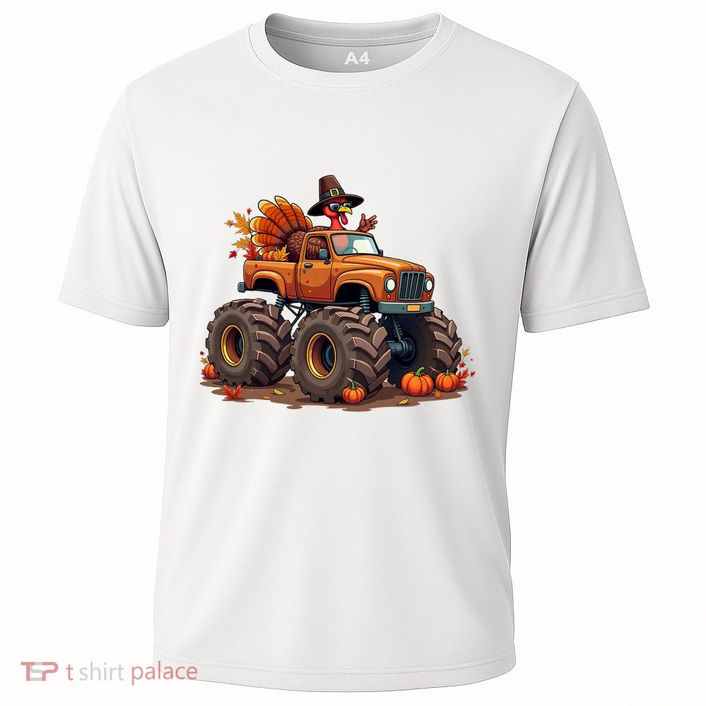 Thanksgiving Turkey Monster Truck Performance Shirt