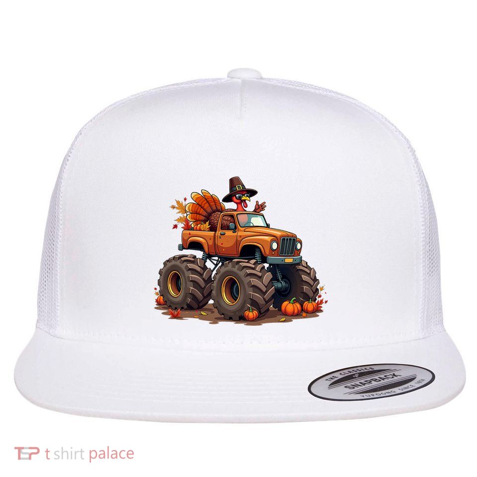 Thanksgiving Turkey Monster Truck Flatbill Hat