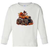 Thanksgiving Turkey Monster Truck Toddler Long Sleeve Shirt