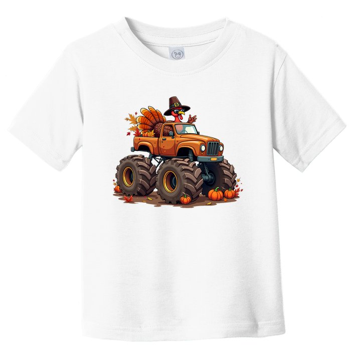 Thanksgiving Turkey Monster Truck Toddler T-Shirt