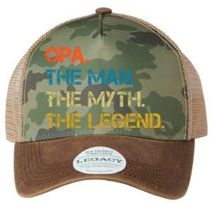 The The Myth The Legend Gift Opa Dad Legacy Tie Dye Trucker Hat