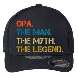 The The Myth The Legend Gift Opa Dad Flexfit Unipanel Trucker Cap