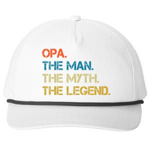 The The Myth The Legend Gift Opa Dad Snapback Five-Panel Rope Hat