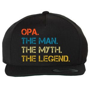 The The Myth The Legend Gift Opa Dad Wool Snapback Cap