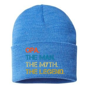 The The Myth The Legend Gift Opa Dad Sustainable Knit Beanie