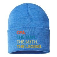 The The Myth The Legend Gift Opa Dad Sustainable Knit Beanie