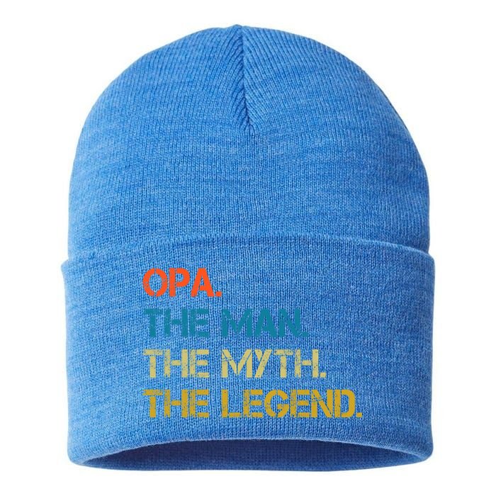 The The Myth The Legend Gift Opa Dad Sustainable Knit Beanie