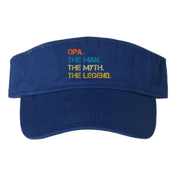 The The Myth The Legend Gift Opa Dad Valucap Bio-Washed Visor