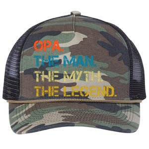 The The Myth The Legend Gift Opa Dad Retro Rope Trucker Hat Cap