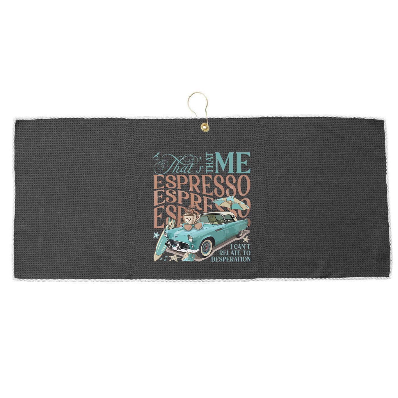 That’S That Me Espresso Large Microfiber Waffle Golf Towel