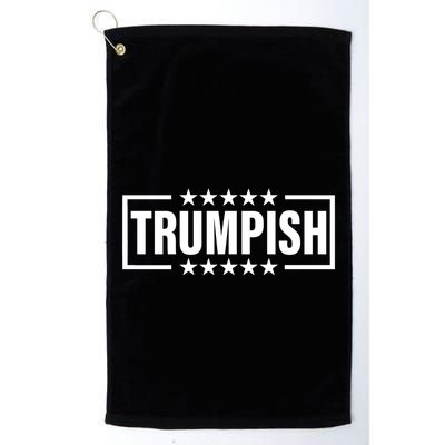 TRUMPISH Trump Mug Shot Hope Never Surrender Flag American Golf Towel