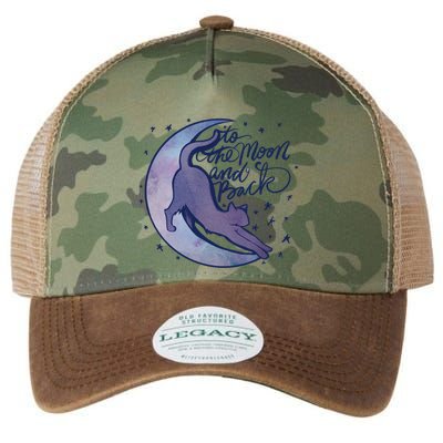 To The Moon And Back Witch Moon Kitten Cats Gift Legacy Tie Dye Trucker Hat