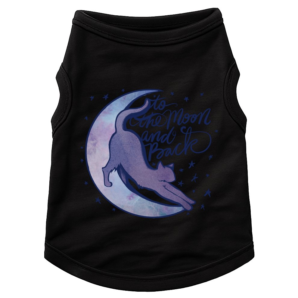 To The Moon And Back Witch Moon Kitten Cats Gift Doggie Tank